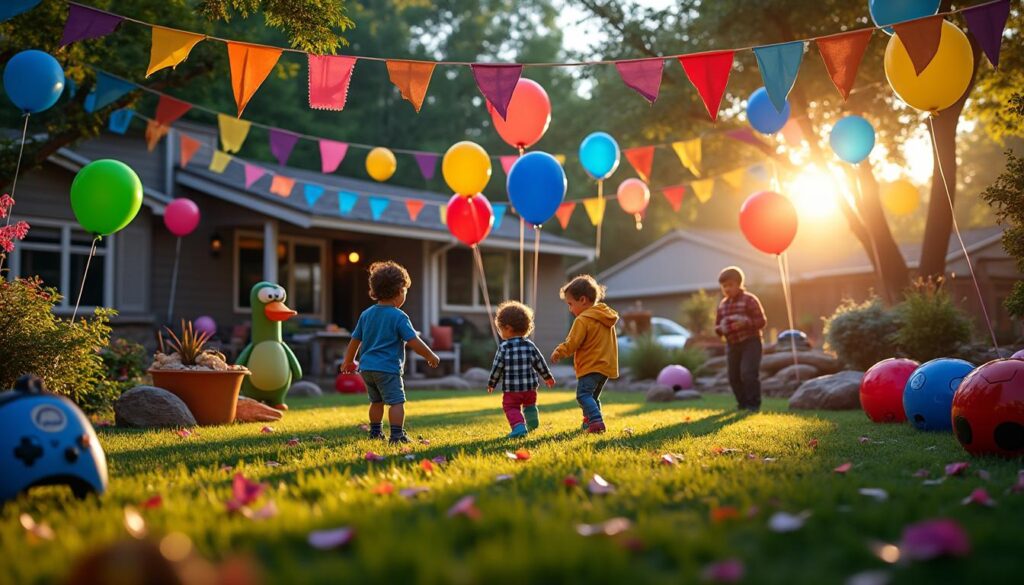 découvrez nos conseils pour organiser une fête d'anniversaire inoubliable pour enfants, inspirée des jeux vidéo, avec des idées de décoration, d'activités et de gourmandises.