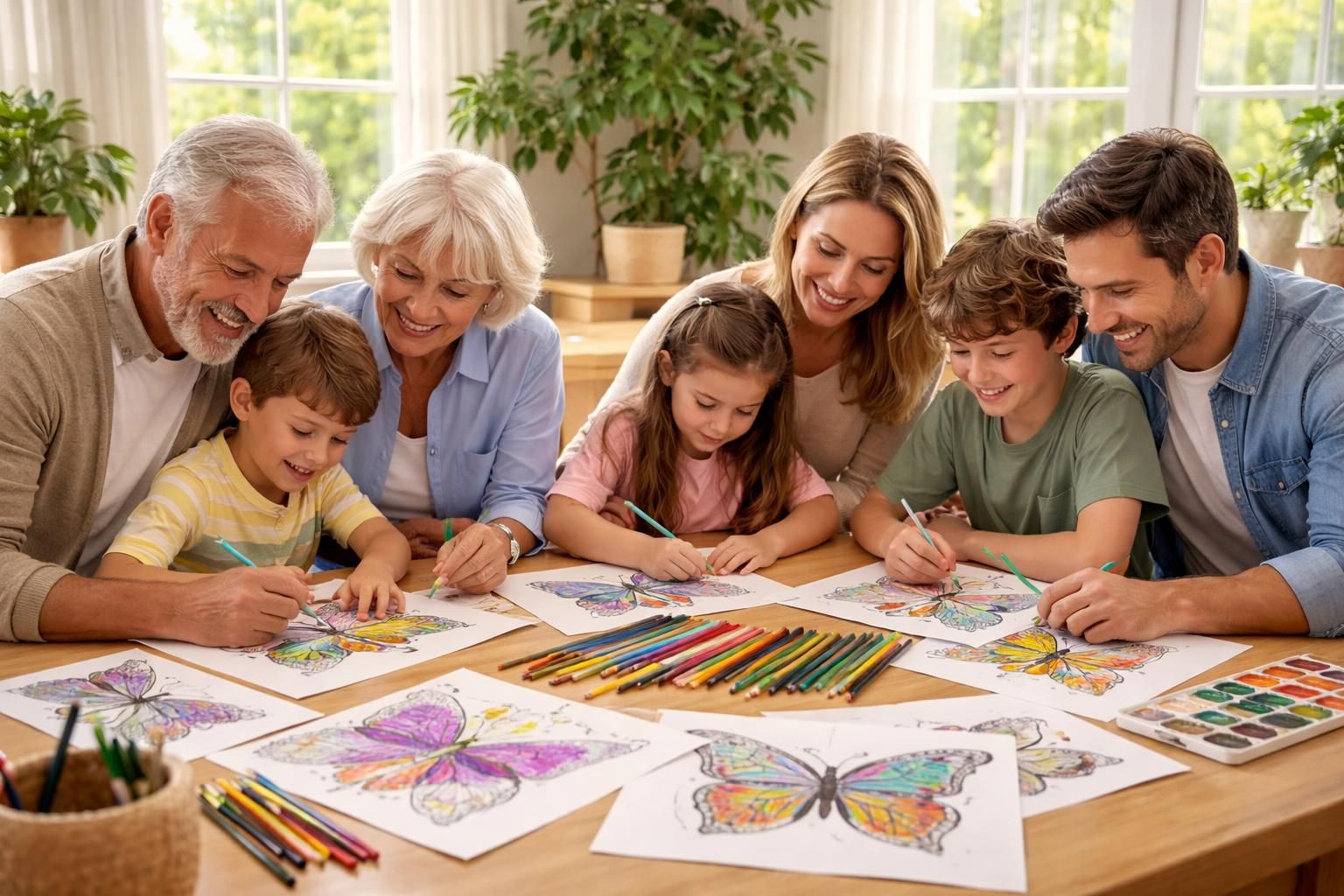 créez des souvenirs inoubliables en famille grâce à nos coloriages de papillons à imprimer, une activité ludique et créative pour petits et grands.