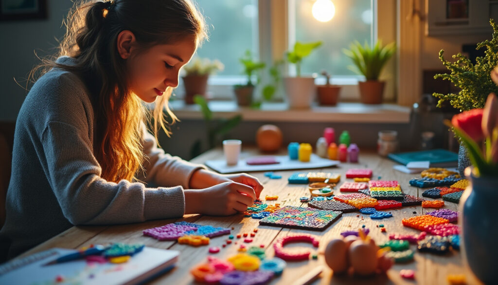 découvrez des idées créatives et originales pour décorer votre intérieur en participant à un atelier de perles à repasser. donnez vie à votre espace avec des décorations uniques et faites main !