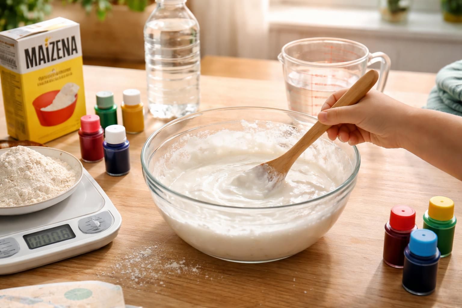 découvrez la recette facile et amusante du slime à la maïzena, parfaite pour des après-midis créatifs et ludiques en famille ou entre amis.