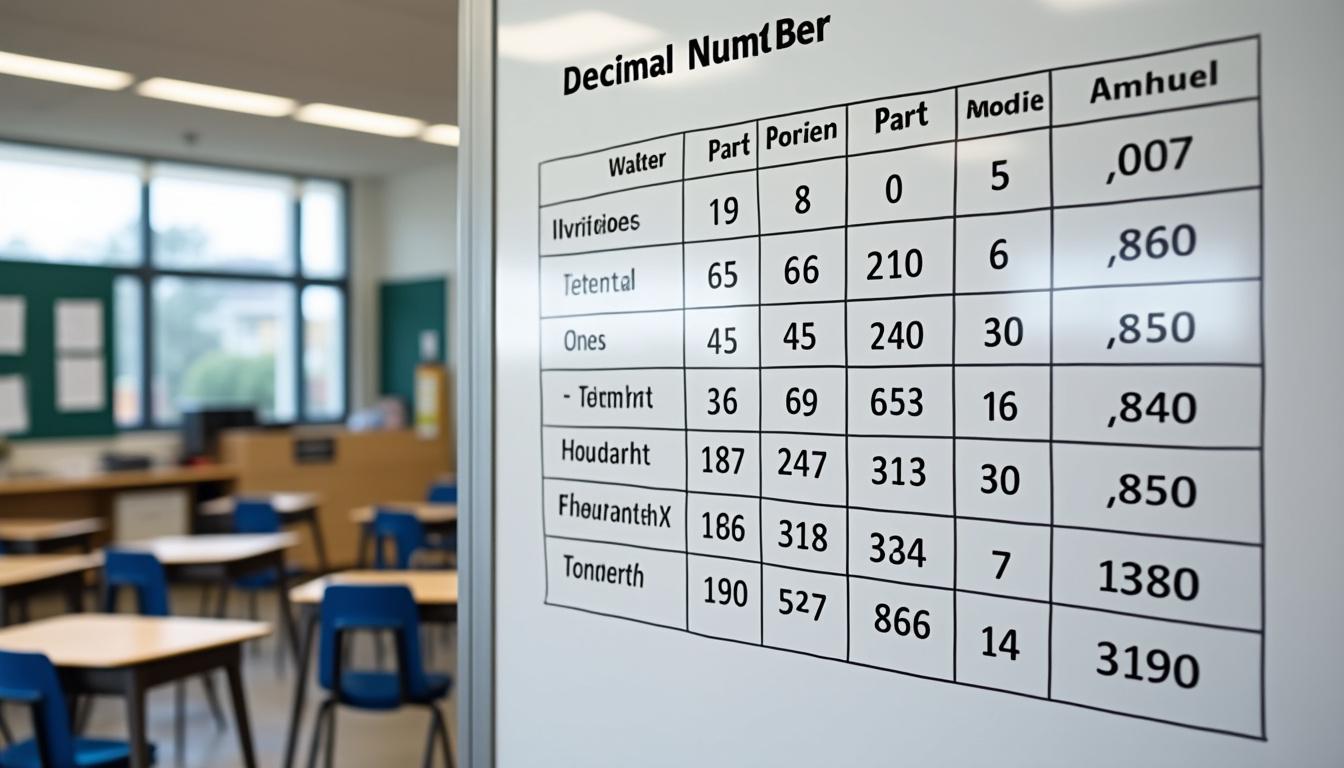découvrez les bénéfices d’utiliser un tableau décimal à imprimer pour faciliter l’apprentissage des nombres et des opérations en mathématiques. un outil pratique, clair et idéal pour structurer vos leçons.