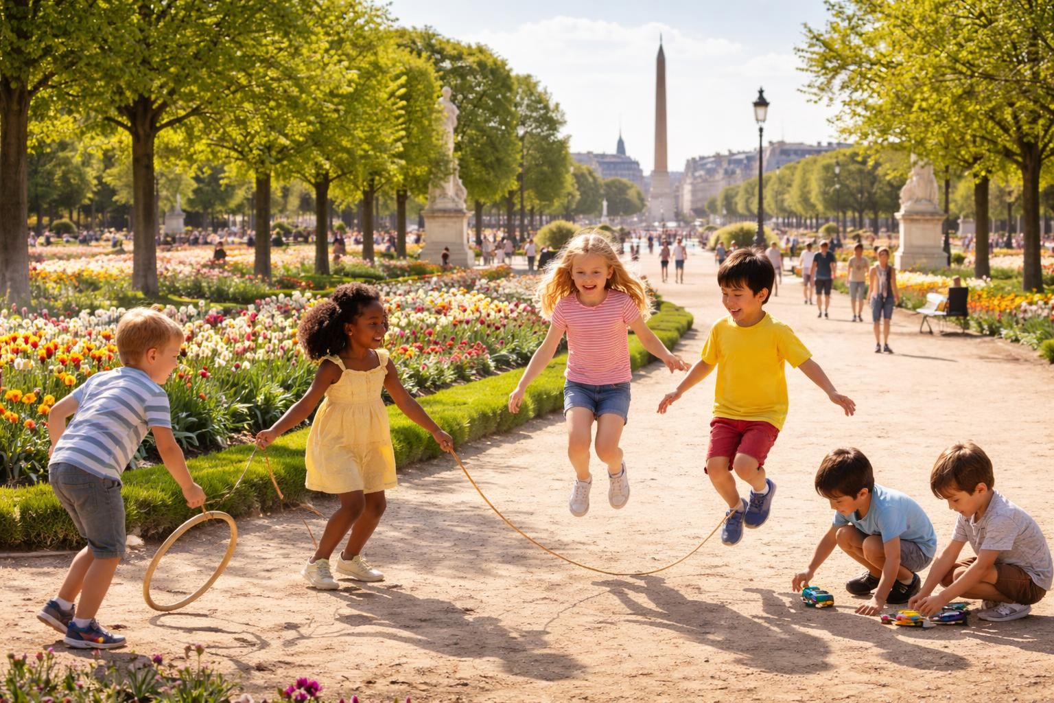 découvrez les jeux au jardin des tuileries, situés sur la place de la concorde à paris. un guide pratique pour profiter en famille des activités ludiques en plein cœur de la capitale.