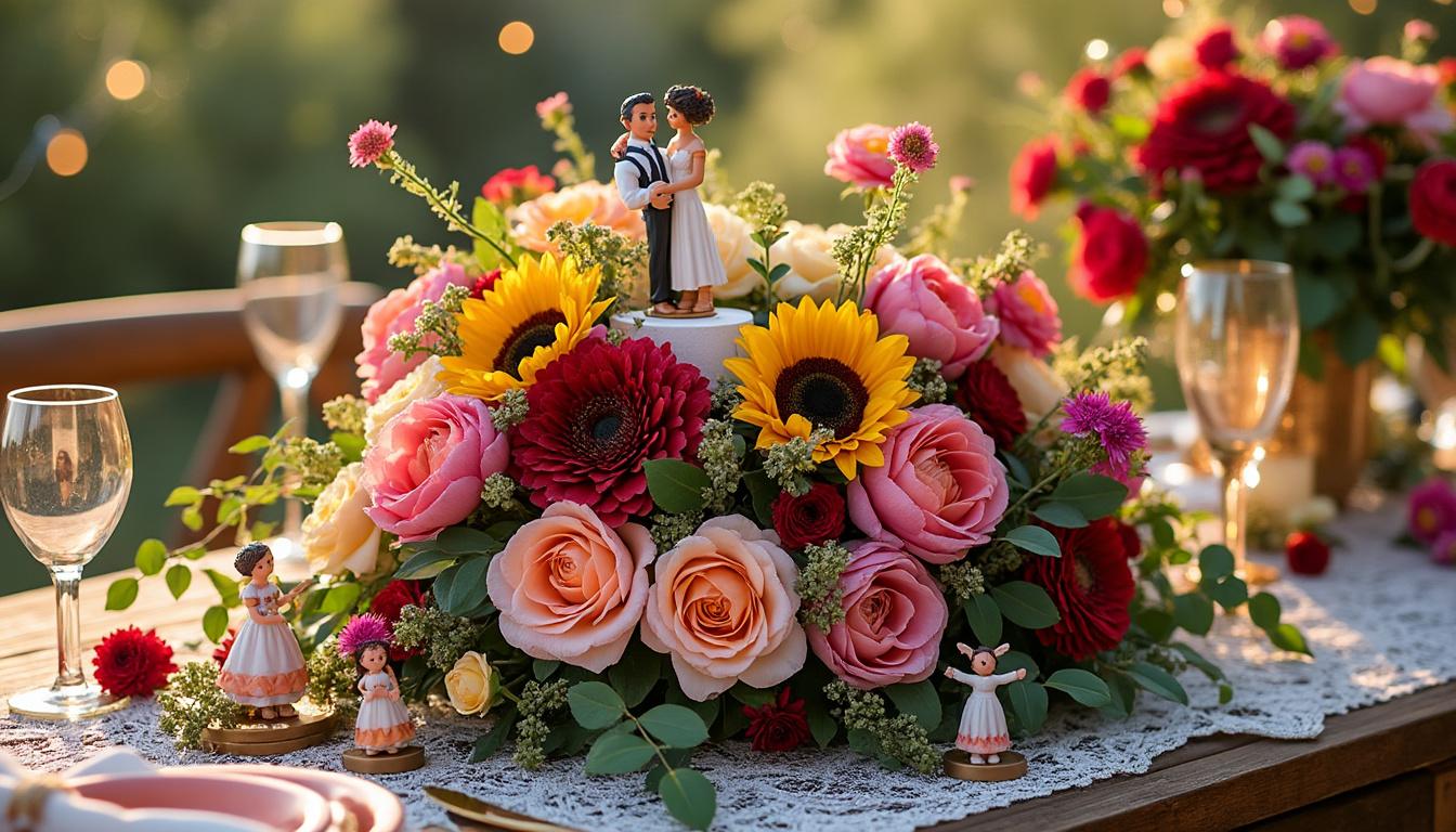 découvrez les tendances amusantes de centres de table à adopter pour une décoration de mariage originale et pleine de charme, qui fera sourire vos invités.