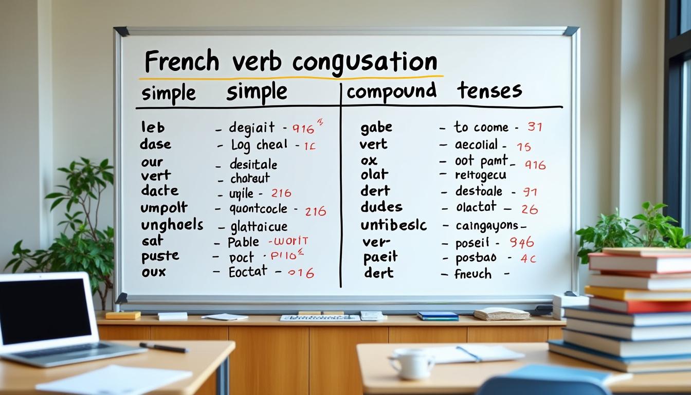 améliorez votre maîtrise des verbes en français grâce à notre tableau de conjugaison des temps simples et composés, un outil essentiel pour optimiser votre apprentissage.