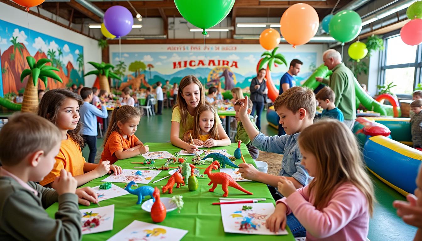 découvrez notre sélection des 10 meilleurs thèmes de fête d'anniversaire pour enfants autour des dinosaures, idéals pour une célébration originale et inoubliable qui plaira à tous les petits fans de préhistoire.