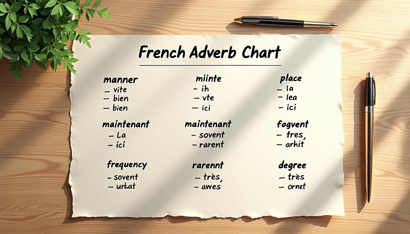 découvrez un guide complet sur le tableau des adverbes en français pour maîtriser leur usage, leur classement et améliorer votre expression écrite et orale.