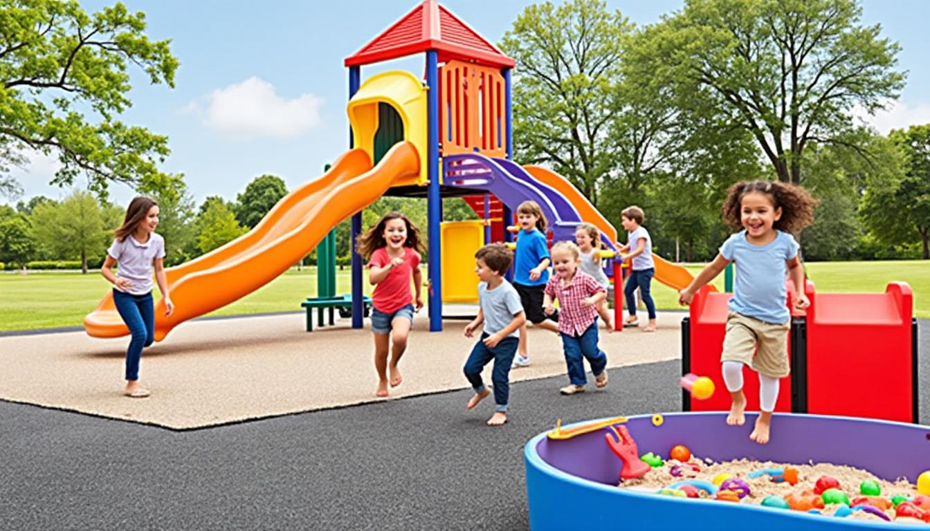 organisez une fête inoubliable pour enfants dans une aire de jeux sécurisée, idéale pour le prochain événement familial. activités ludiques et ambiance conviviale garanties !