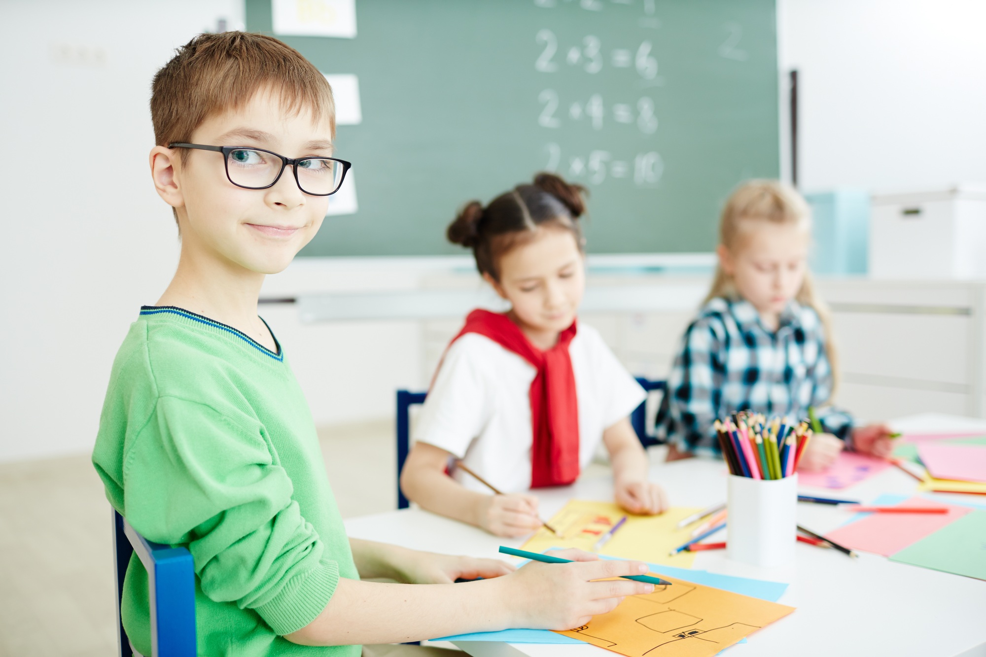 Boy drawing