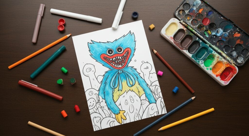 coloriage Huggy Wuggy