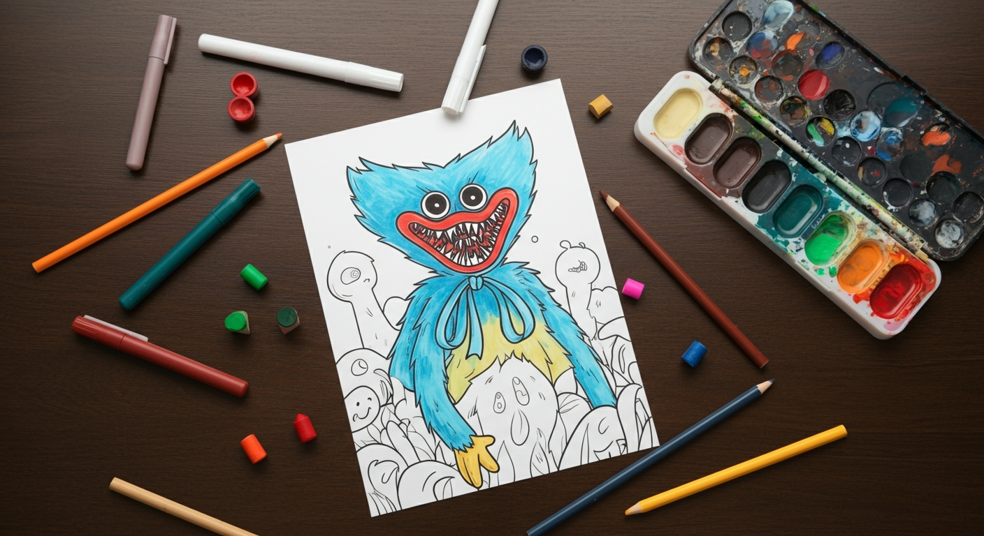 coloriage Huggy Wuggy