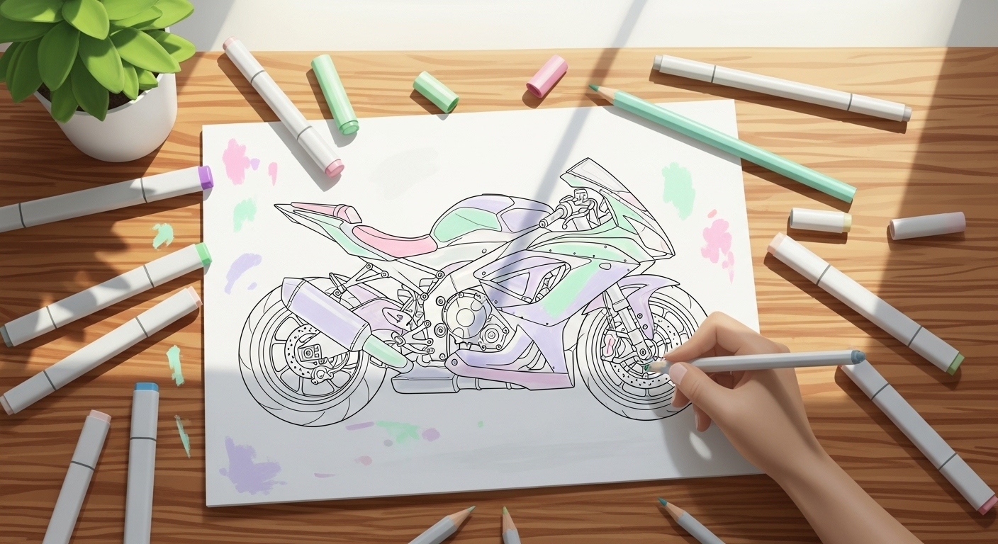 coloriage des motos