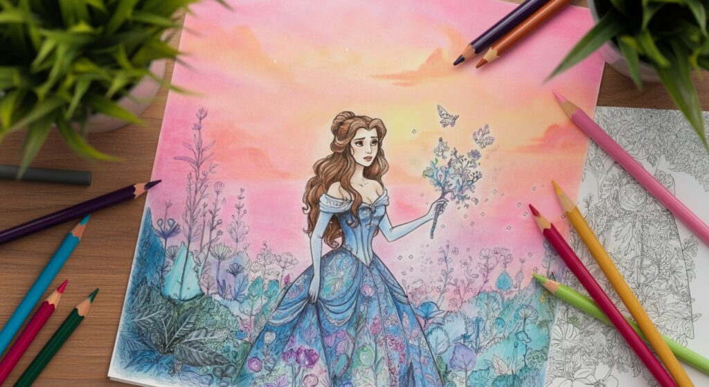 coloriage la belle au bois dormant