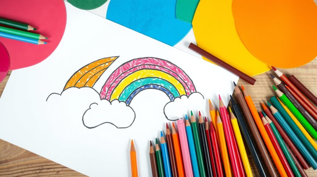 coloriages arc-en-ciel