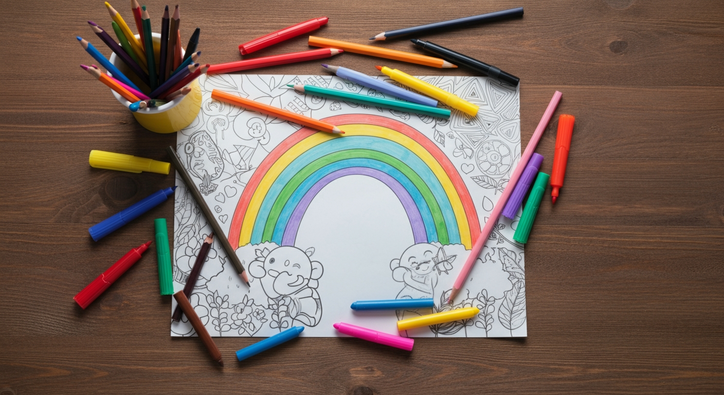 coloriages arc-en-ciel à imprimer