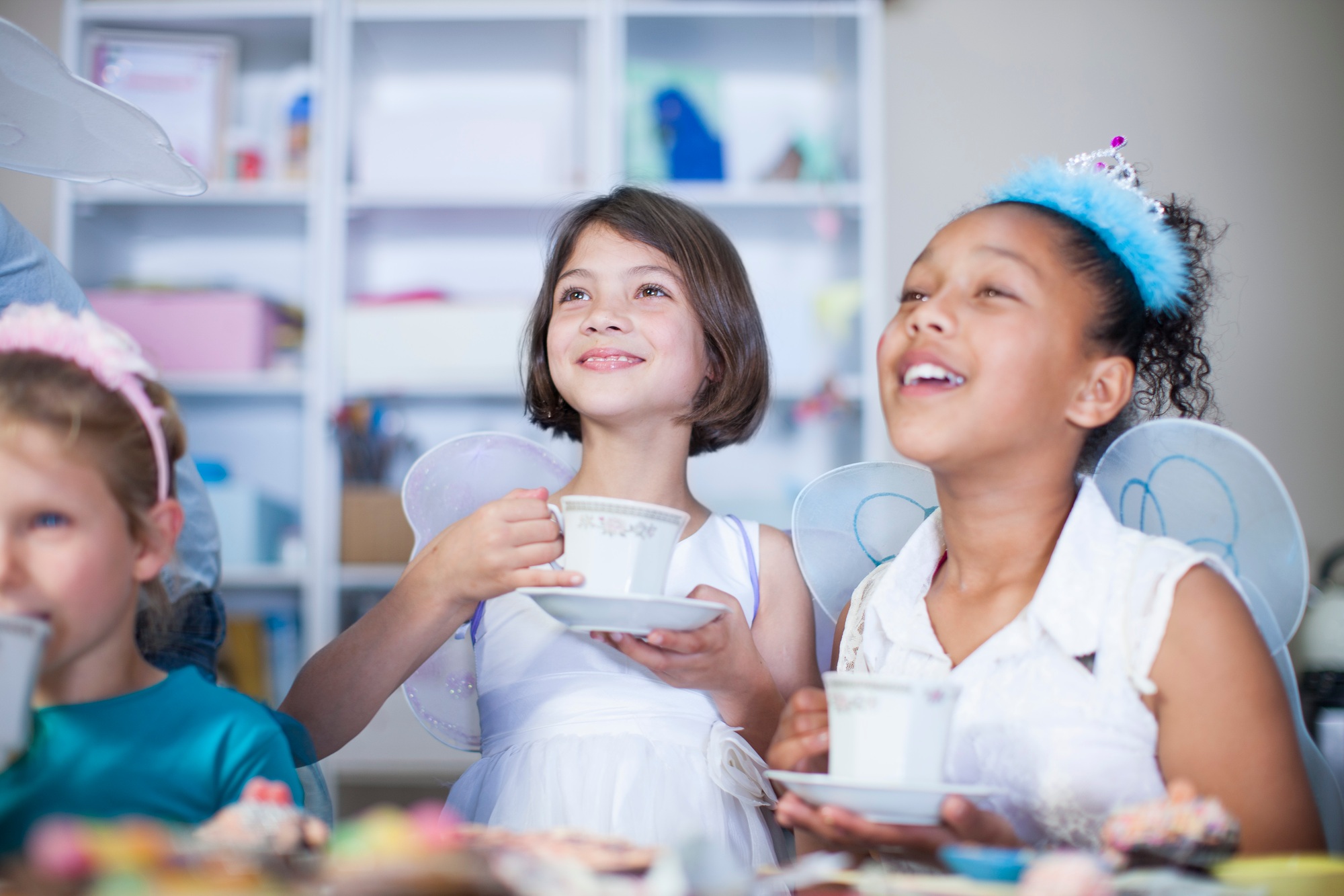 Girls on a tea party